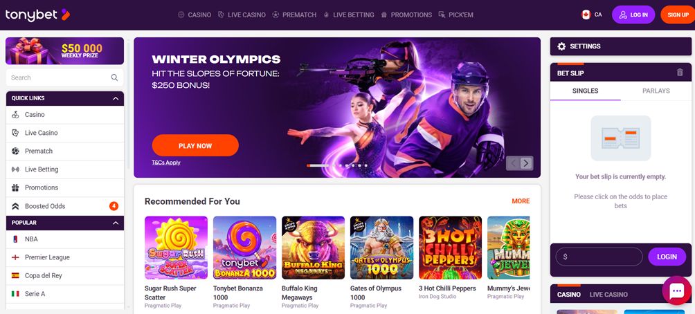Tonybet preview
